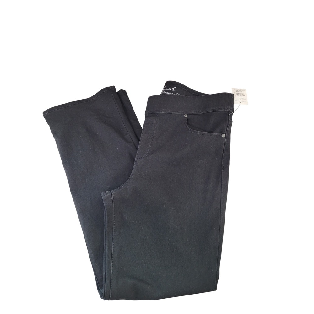 Gloria Vanderbilt Pants Womens 16 Slimming Effect Black Pull On Stretch Comfort